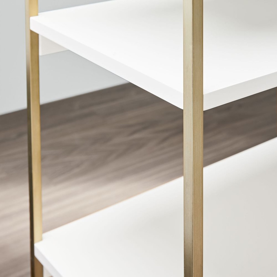 Zane Wide Bookshelf - White